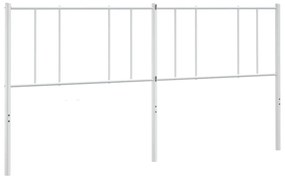 352566 vidaXL Tăblie de pat metalică, alb, 193 cm