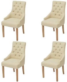 vidaXL Scaune de bucătărie, 4 buc., material textil