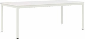 vidaXL Masă de dining Alb 200 x 100 x 75 cm Lemn de pin masiv