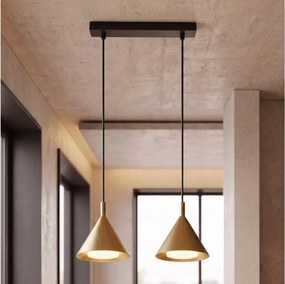BRILAGI - LED Lustră suspendată pe cablu CONE DOUBLE 2xGX53/15W/230V auriu