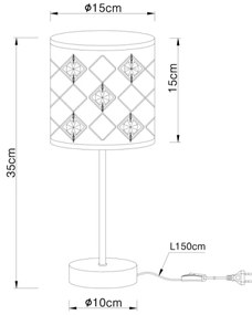 Lampă de masă Globo 15448T ABBEY 1xE14/40W/230V