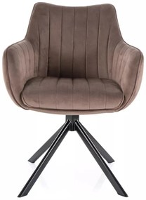 Scaun rotativ Azalia velvet cappuccino Blu38