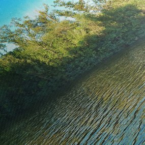 Tablou - lac (cu ceas) (90x30 cm)