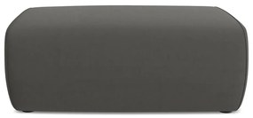 Taburet gri închis cu tapițerie din catifea Kapua – Makamii