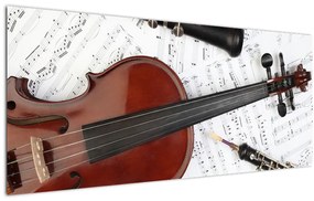 Tablou - Unelte muzicale (120x50 cm)