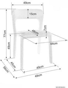 Scaun de bucatarie tapitat WIND, bej