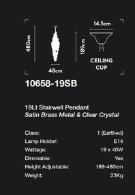Candelabru cristal design lux casa scarii Belle 19L
