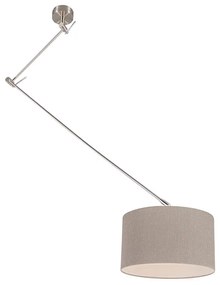 Lampă suspendată din oțel cu umbră de 35 cm gri reglabilă - Blitz I.