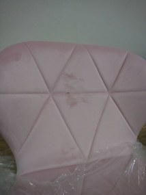 OFERTA Scaun de birou roz pudra AVOLA VELVET II. calitate