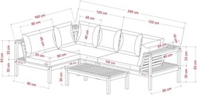 Set mobilier de grădină din lemn de salcâm Avenberg ALTORA