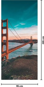 Fototapet pentru ușă - Golden Gate (95x205cm)