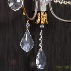Aplica de perete LUX super eleganta cristal 2 brate Miramare WA 2-1305/2 silber-goldOR