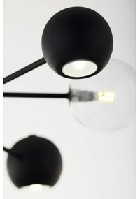 Lustră pe tijă Jupiter 1995 MOKA 3xGU10/10W/230V + 3xG9/10W/230V negru/transparent