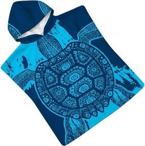 Poncho pentru copii INDIGO albastru 60x120 cm