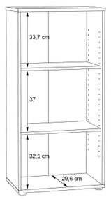 Bibliotecă URAN, stejar Artisan