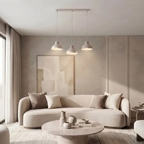 Lampă suspendată SVEN cu cablu, 3xE27/15W/230V, crem