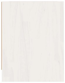 Noptiere, 2 buc., alb, 40x30,5x40 cm, lemn masiv de pin 2, Alb