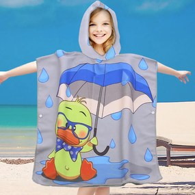 Poncho pentru copii DUCK SPLASH gri Dimensiune: 60 x 120 cm