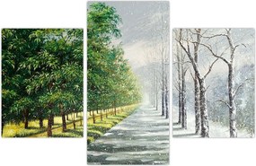 Tablou - Iarna versus vara (90x60 cm)