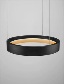 Lustra circulara aluminiu negru/auriu LED CCT LUMIA 50cm