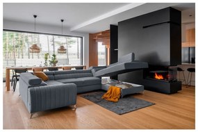 Colțar albastru extensibil/cu spațiu de depozitare (cu colț pe partea dreaptă/în formă de "U") Louis – ELTAP