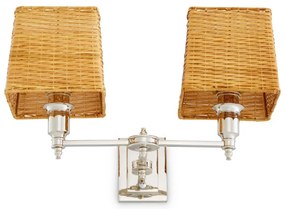 Aplica de perete LUX cu abajur din ratan Lexington nickel