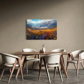 Tablou - Peisaj montan pictat II. (90x60 cm)