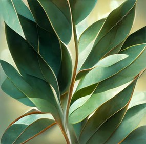 Fotografie Texture Of Green Eucalyptus Leaves, Nenov