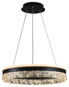 Lustră LED dimabilă pe cablu LED/80W/230V 3000-6500K negru + telecomandă