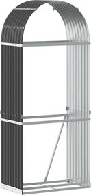 vidaXL Suport pentru lemne, antracit, 80x45x190 cm, oțel galvanizat