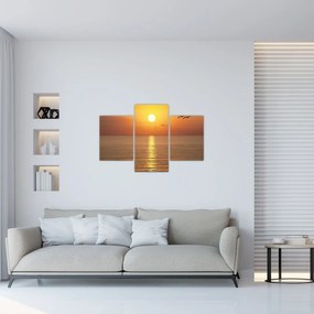 Tablou - Apus de soare peste ocean (90x60 cm)