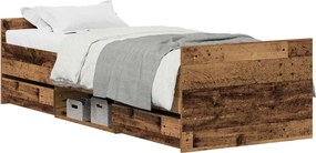 vidaXL Cadru de pat Lemn Vechi 193 x 78 x 50 cm Lemn compozit