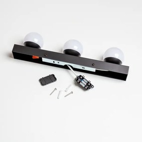 BRILAGI - SET 2x LED Aplică de perete pentru baie HOLLYWOOD 3xLED/3W/230V 39 cm IP44 negru