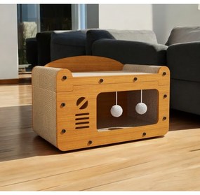 Casuta pentru pisica 3in1 KITZONE 56x30 cm, bej