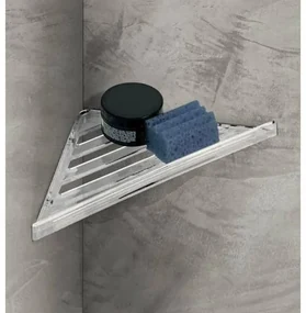 GEDY FL80 raft de colț pentru duș, 23 x 3 x 23 cm, ABS/clear