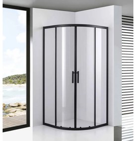 Avignon 6mm Black curbată Cabină de duș 70*70 190cm