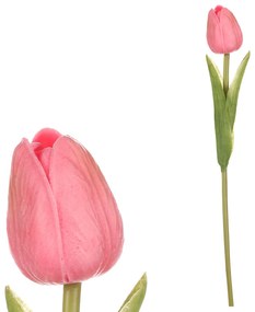 Tulipă artificială din spumă mini PINK, 5 x 5 x 34cm