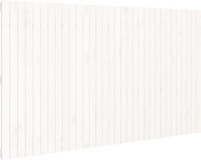 vidaXL Tăblie de pat pentru perete, alb, 204x3x110 cm, lemn masiv pin