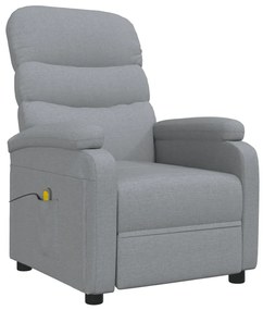 321226 vidaXL Fotoliu de masaj, gri deschis, material textil