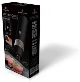 Set 2 Rasnite electrice pentru sare si piper Black Rose Collection BerlingerHaus BH 9286