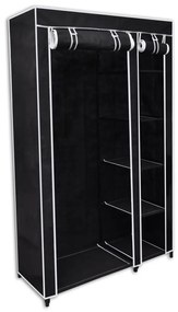 vidaXL Dulap de haine pliabil, negru, 110 x 45 x 175 cm