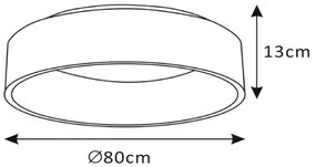 Plafonieră LED dimabilă Lucide 46100/80/31 TALOWE LED/80W/230V Ø 80 cm