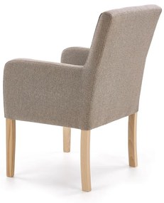 Fotoliu tapitat Filo bej - H 92 cm