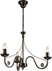 Lustră LED pe lanț Brilagi STEFANO 3xE14/40W/230V negru patină