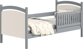 Pat copii cu tablă de scris Amely 80x180 - culoare gri