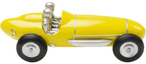 Figurina decorativa galbena Racing Car 26 cm