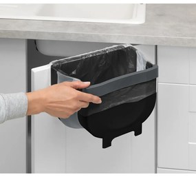 Coș de gunoi suspendat Wenko Black Outdoor Kitchen Fago, 5 l, negru