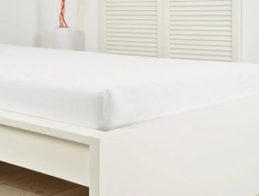 Cearceaf jersey pentru patutul copilului EXCLUSIVE 60x120 cm alb