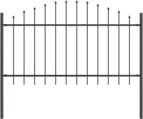 vidaXL Gard de Grădină Gri 170 x 140 cm Oțel vopsit electrostatic