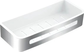 Etajera dus Ferro Emotion alb - inox lucios